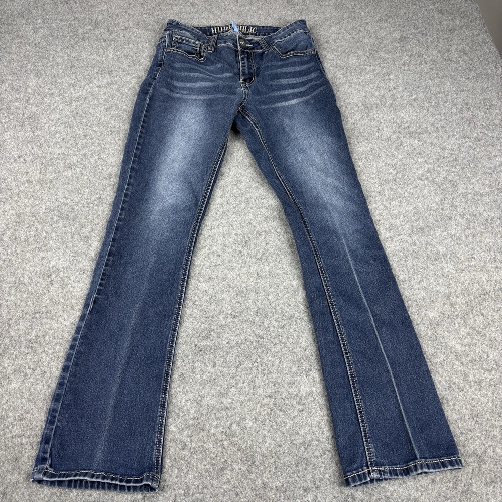 Hydraulic Jeans Womens 9 Lola Mid Rise Micro Boot Y2K Dark Wash Blue Denim 26x30